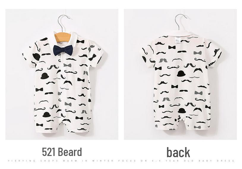 Heren Korte Mouw Zomer Romper voor Pasgeboren en Baby Jongens (0-1 Jaar) - Babykleding