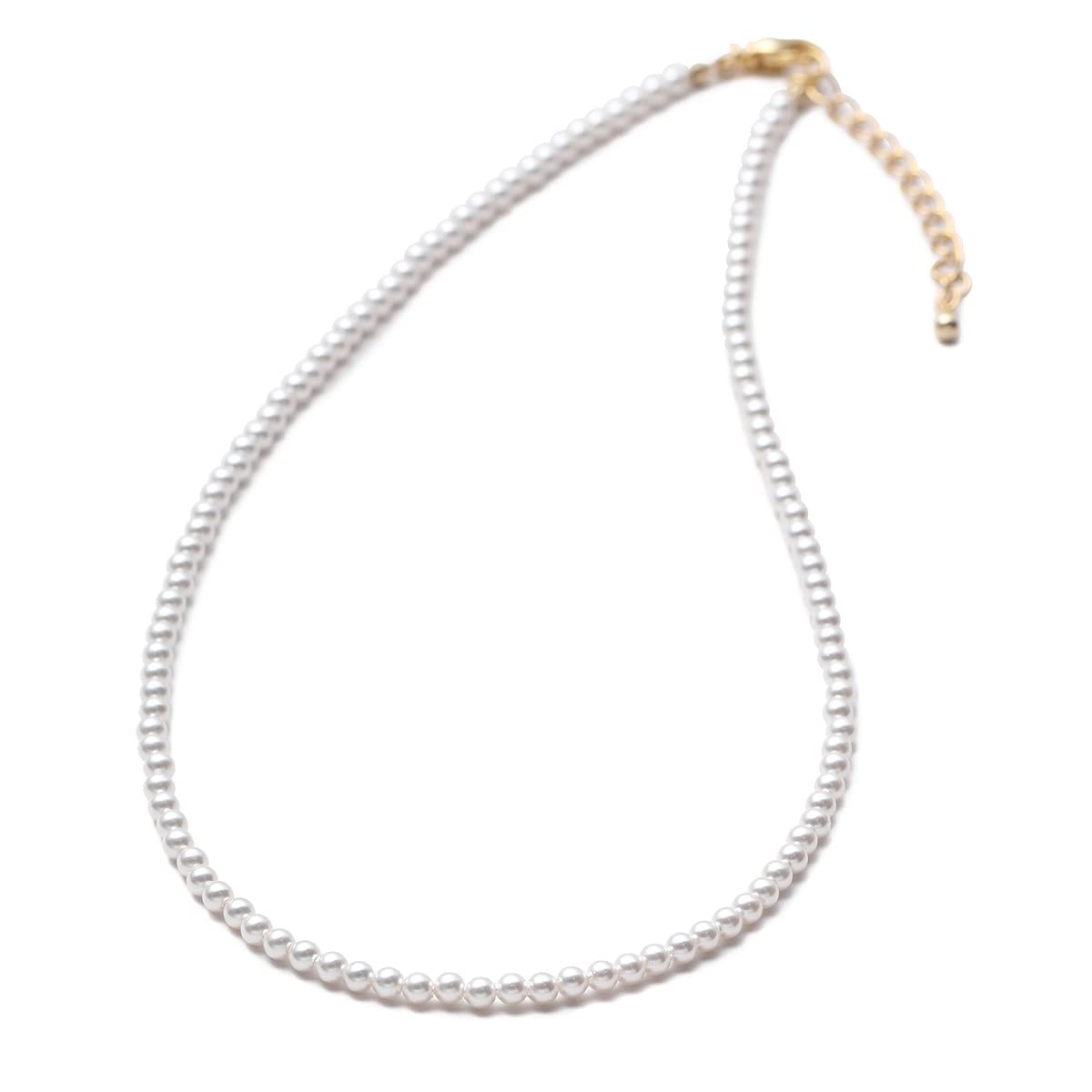 

Намисто з перлинами Baby Pearl Grand Premium Accessory 3 довжини 3 мм Бренд 3 роки гарантії [VOTRE COUTURE] (44, біле_золото)