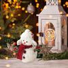 Foam Cloth Snowman Tabletop Figurine Christmas Table Decoration Ornament for Home Bedroom Bar Room Aesthetic Decor