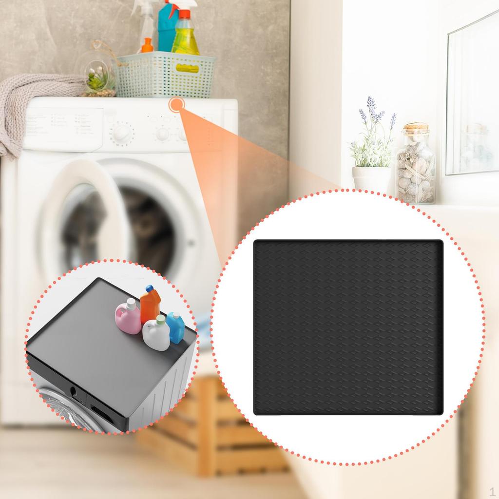 23.6x23.6inch Silicone Appliance Mat Pad Dryer Countertop Protector for Laundry Room Universal Fit