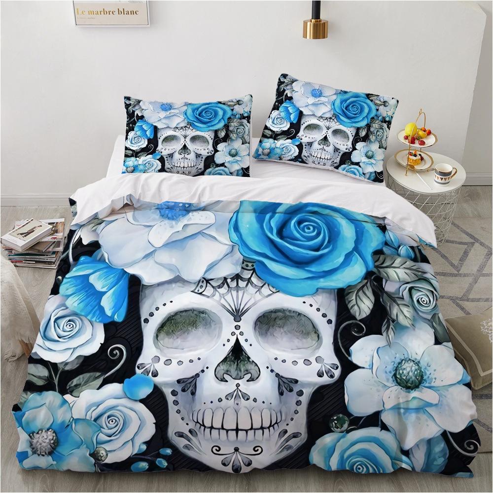 Bedding Set Digital Print Comfortable Duvet Cover for Home Bedroom Decoration, 1 Duvet Cover and 2pillowcase with Zippers