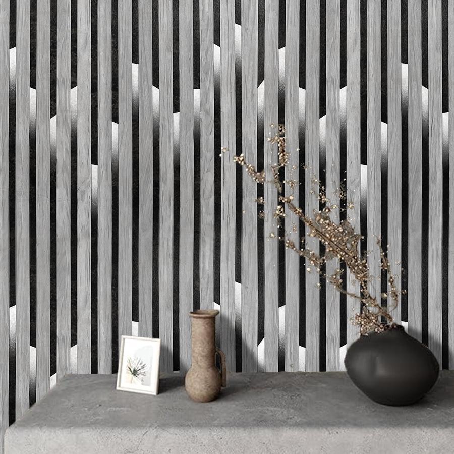 3D Wood Grain Self-Adhesive Wallpaper for Living Room Decoration