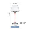 Black and red tie Burgundy wine glass wine light luxury high-end luxury red rod wine glass