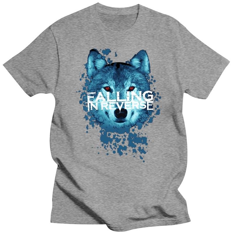 Black t shirt for male summer brand tee-shirt funny t shirts Falling in Reverse Wolf Men's T Shirt teenager t-shirt fashion top