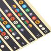 6PCS Black Color Fretboard Note Decals Self-Adhesive Guitar Fret Stickers  For Guitar Practice Use