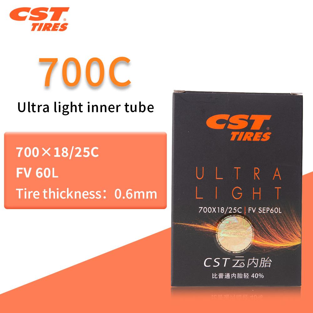 CST Ultralight Bike Inner Tube MTB ROAD BICYCLE 26 27.5 29x 1.9 2.125 700x 18c 25c 32c FV AV SV 48mm 60mm 80mm