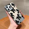 Premium Black Bow for iPhone16 Case 15/14Plus Apple 11 Hard 13/12promax
