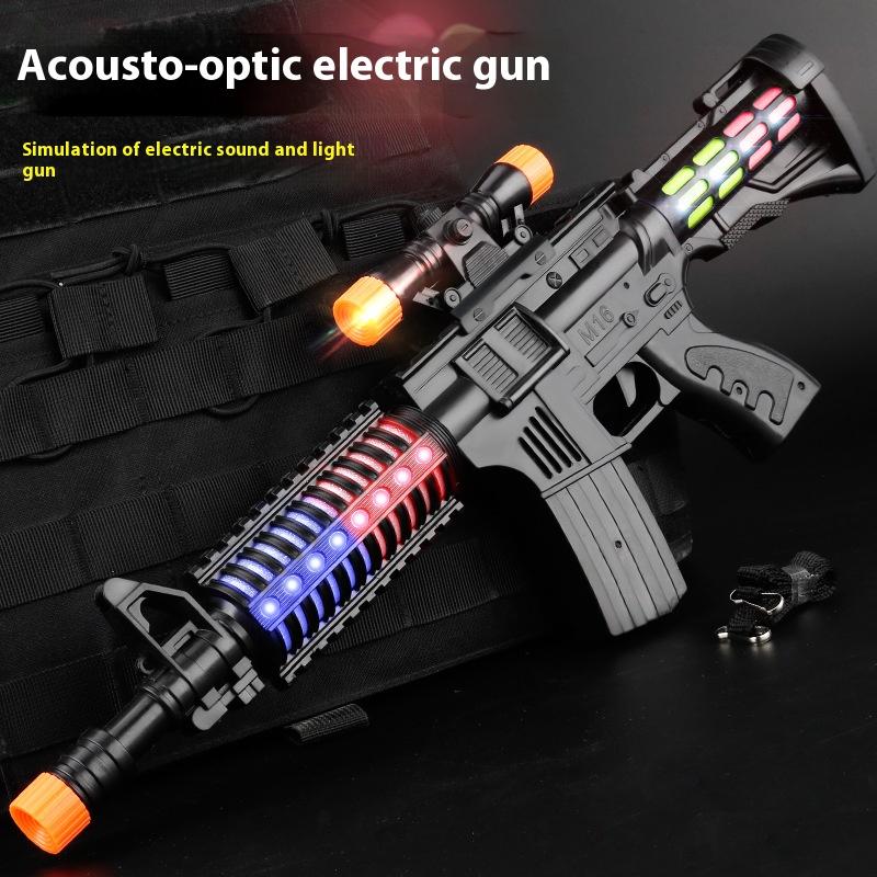 

Электрический игрушечный пистолет для детей Пистолет-пулемет Звук и свет Имитация Восьмитональный пистолет, Товар для ночного рынка, Игрушка для мальчика