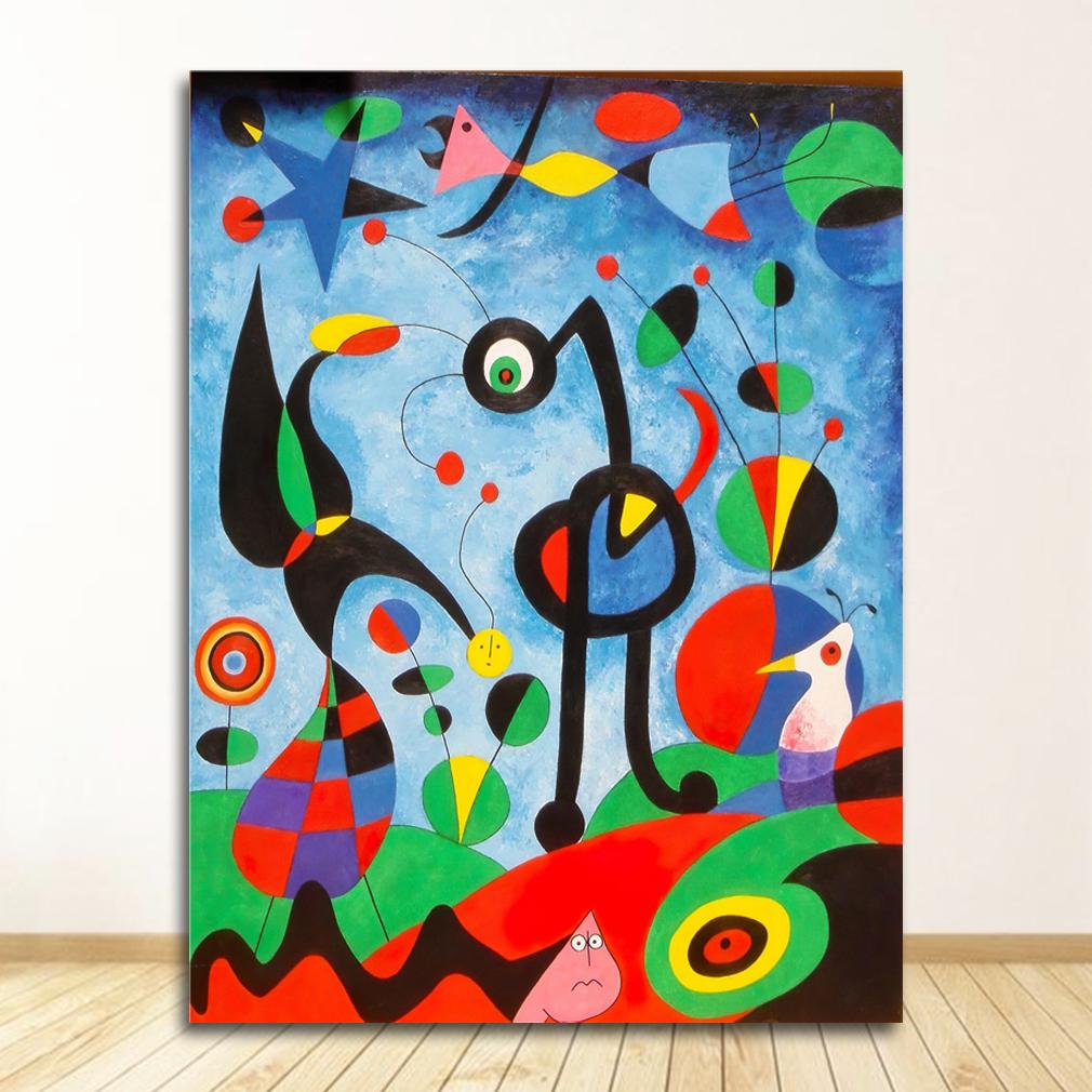 Paintings Of Joan Miro Wall Pictures Home Decor The Garden 1925 By Famous ArtWork Reproductions Abstract Canvas 21X30CMNo Framed