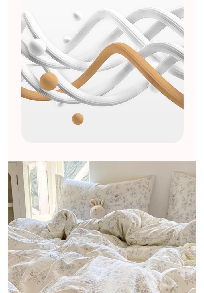 2025 New Style Summer Bedding Set: Double Layer Gauze Bed Sheet & Duvet Cover, Dormitory Four-Piece Set