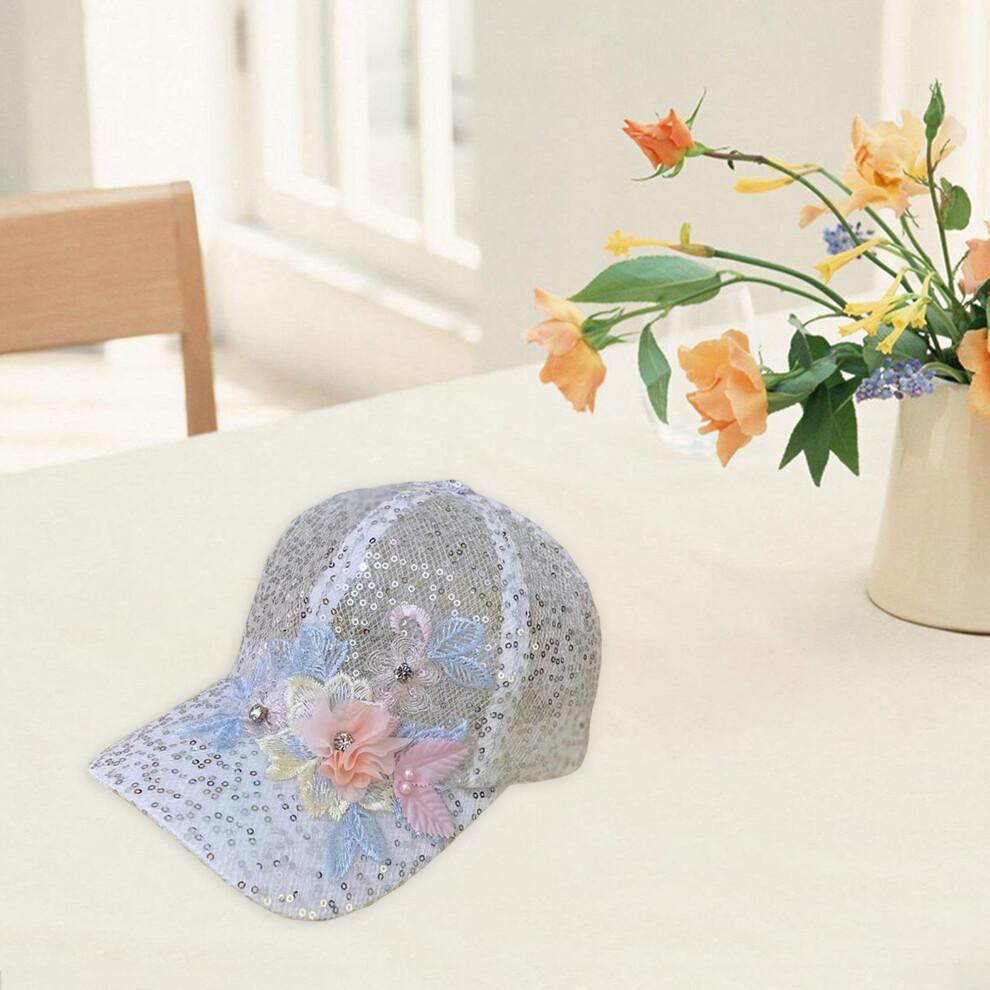 (One Size, Multi-color) Women Flower Embroidered Baseball Cap Low Profile Sun Hat Adjustable Unstructured Dad Hat