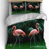 Flamingo Cartoon Cute Bear Kawaii Christmas Gift King Size Double Bed Bedding Set Microfiber Or Polyester Duvet Cover Set