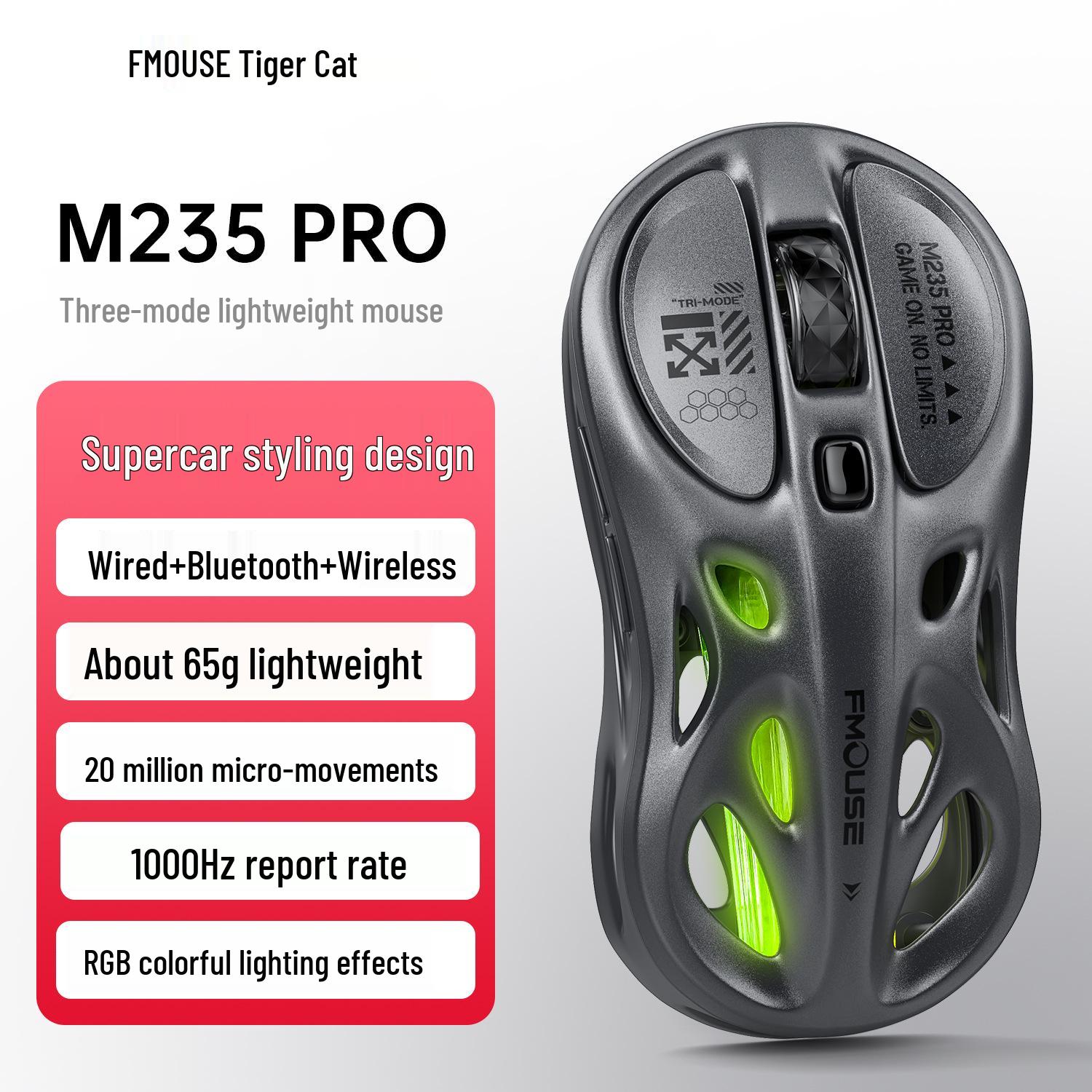 

Разрушая кокон: Беспроводная Bluetooth-мышь с тремя режимами для игр и офиса - Полый крутой дизайн