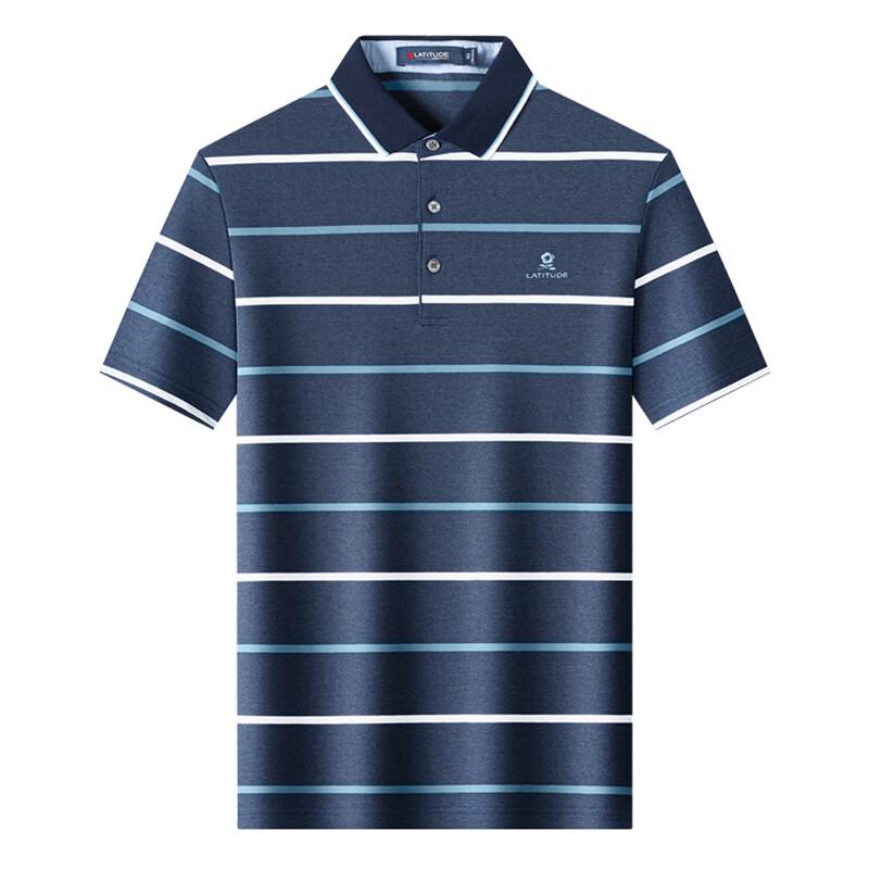 MONTAGUT Men's Comfort Stretch Cotton Colorblock Polo Shirt JG