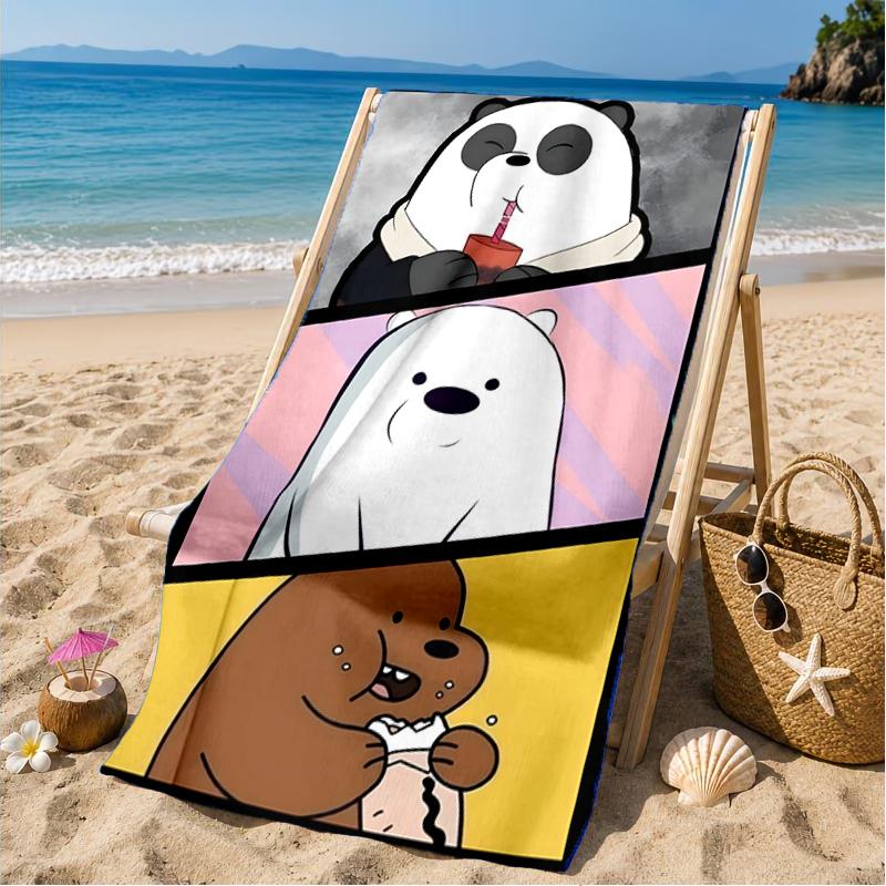 Nightly Friends Bears Adventure Beach Towel, Microfiber Beach Towel, Perfect For Pool, Beach, Travel, Home Decor Beach Party Fan Gifts