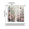2 pcs, filtering curtains (excluding rods, non-movable, without batteries) Floral and Bird for use in bedrooms and living rooms