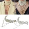 Elegant Multilayer Pearls Tassels Necklace Featuring Stylish Pearls and Gold Chain for Trendy Women Casual Wear