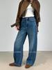 Kabodo Women's 2025 Autumn Retro High-Waisted Wide-Leg Slimming Jeans
