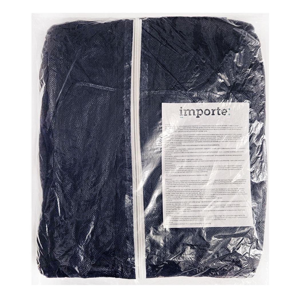 Navy Blue Protective Coverall Nonwoven With Hood 1pc