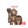 Medieval Castle Soldier Action Figures Building Block Empire Templars Lancer Warrior Militia Helmet Shield Sword Bow Toy Gifts