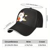 Cute White Dragon Hugging Money Bag Baseball Cap Polyester Adjustable Streetwear Outdoor Unisex Adult Fashion Cap