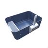 Open Top Cat Litter Tray with High Sided Sturdy Heighten for Small Large Cats Splashproof Toilet