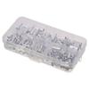 200pcs Tinned Copper Non Insulated Butt Connectors Kit Metal Uninsulated Crimp Wire Connectors  DIY