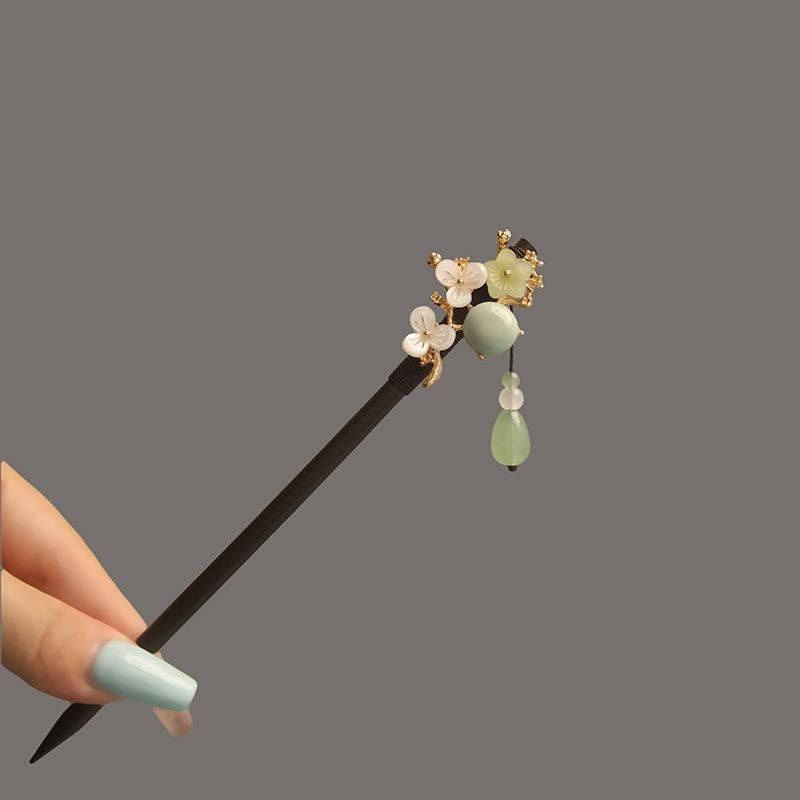 

Новая китайская ретро заколка для волос в дворцовом стиле с качающимся цветком, элегантная заколка для волос для прически пучок, ханьфу, ципао, несколько способов ношения