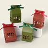 10 Pcs Hollow-Out Christmas Candy Box House-Shaped House-Shaped Gift Box  Christmas Festival Decor
