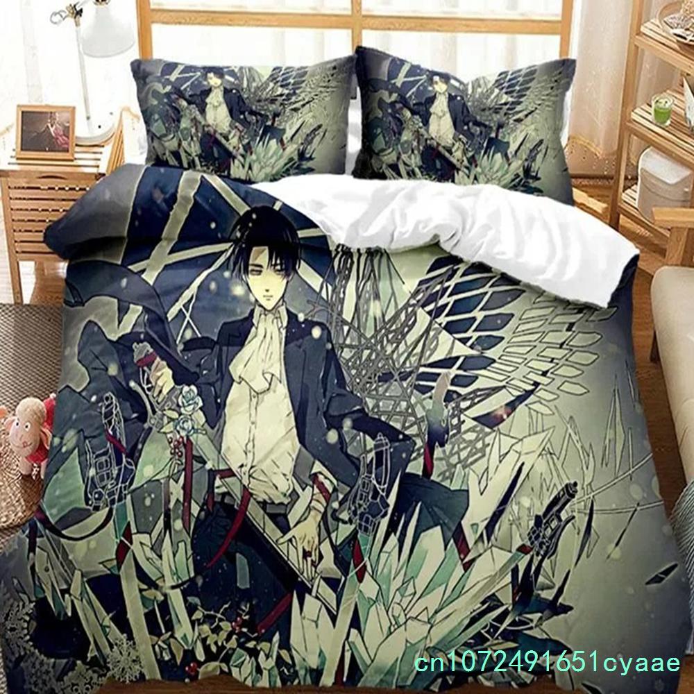 3D Printed Attack On Titan AOT Bedding Set Bedroom Soft Modern Bedspreads Comefortable Duvet Cover Quilt Cover And Pillowcase