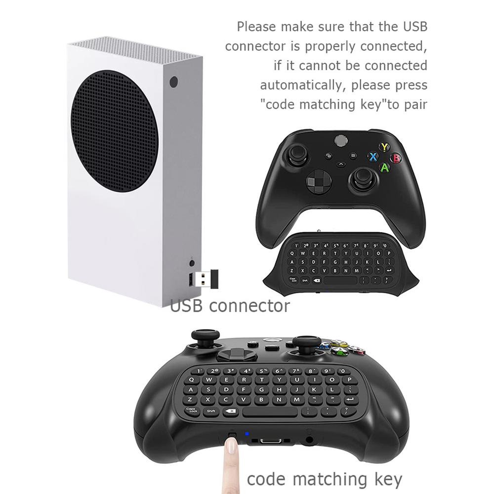DATA FROG Gamepad Keyboard for Xbox Series X/Series S/One S/One Elite/One Game Controller 2.4G Wireless Keyboard