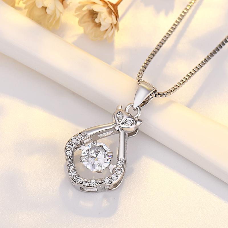 Lindon Damen-Halskette mit Anhänger, Kupferlegierung, Zirkon, modisches Geschenk