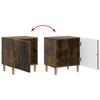 Nightstand Smoked Oak 43 x 34.5 x 50 cm Engineered Wood