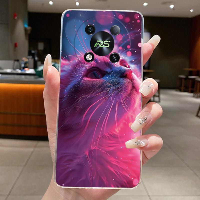Casing For ITEL RS4 S666LN Case Aesthetic Fashion Cute Cat Cartoon Astronaut Soft Silicone Back Cover Transparent TPU Phone Case