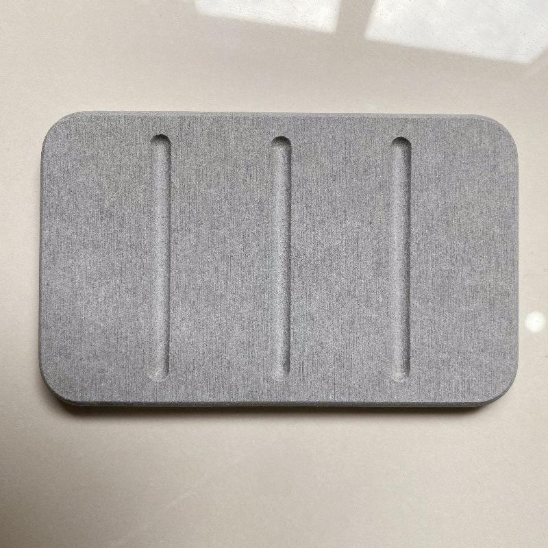 Anti-Slip Diatom Mud Soap Dish Quick-Dry Absorbent Rectangular for Bathroom Countertop Sink Toilet Soap Holder Pad Mat Supplies