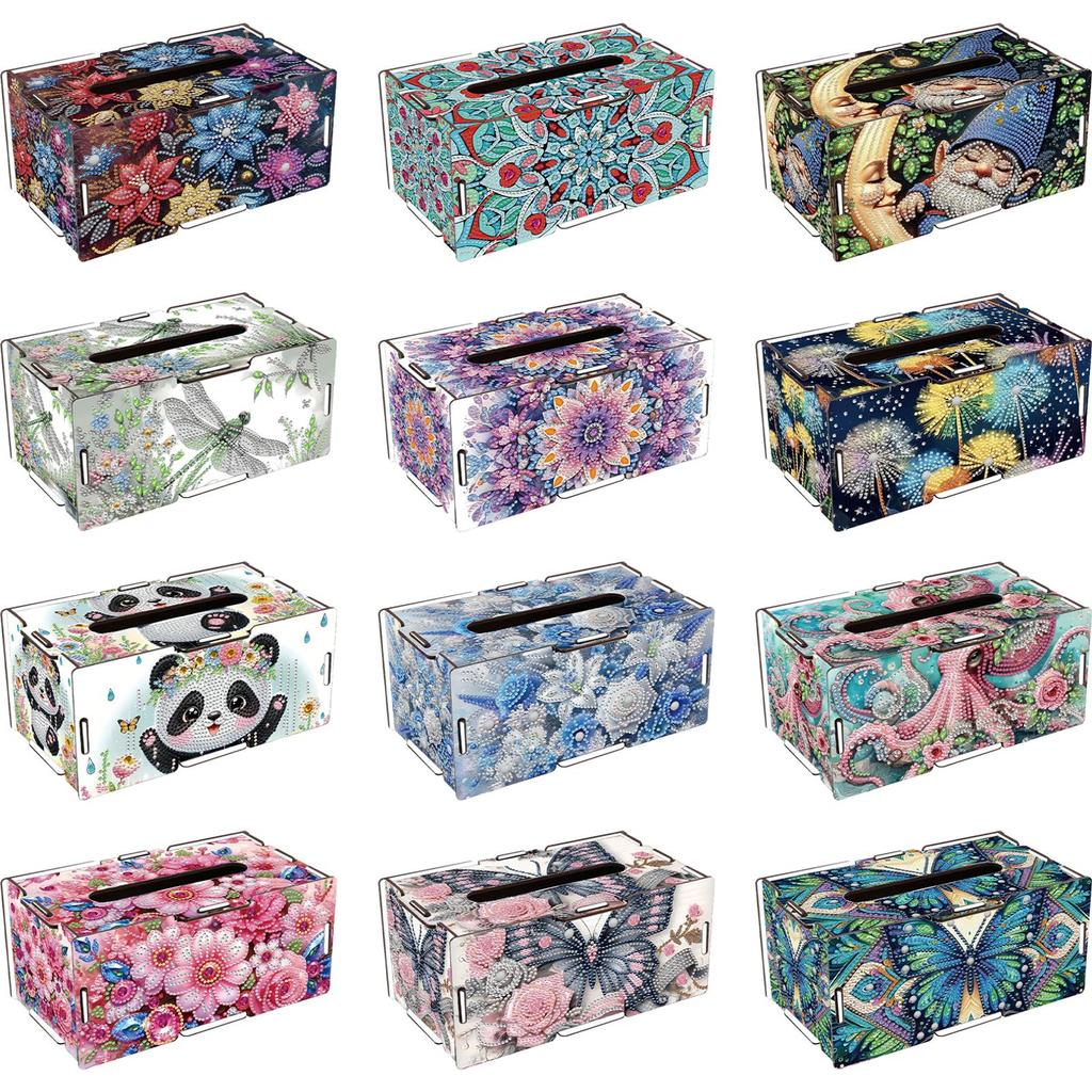 DIY Diamond Painting Napkin Holder Kit Diamond Napkin Holder Set Diamond Art Paper Towel Holder for Home & Office Decor