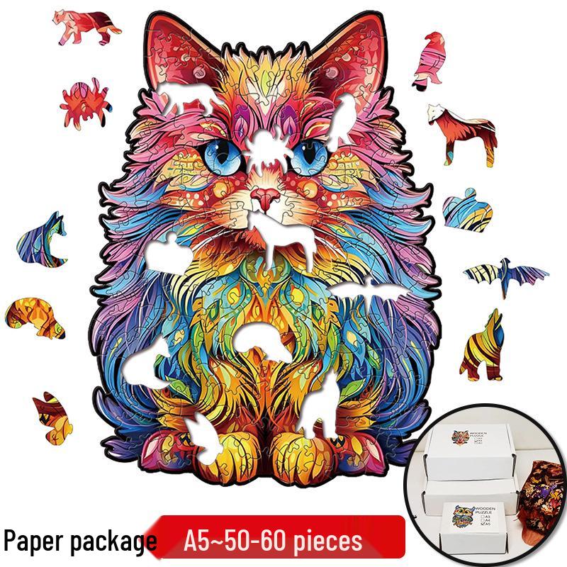 Irregular Animal Dog Penguin Wooden Puzzle in Stock