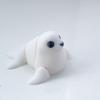 3d Printing Cute And Cute White Seal Model Swinging Plastic Ornament With Movable Joints Creative Desktop Decoration Sculpture