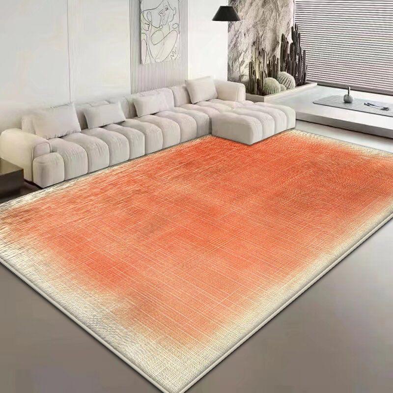 Solid Color Modern Large Living Room Carpet Simple Style Antiskid Sofa Table Mat Easy Clean Bedroom Decoration Room Rug Fluffy
