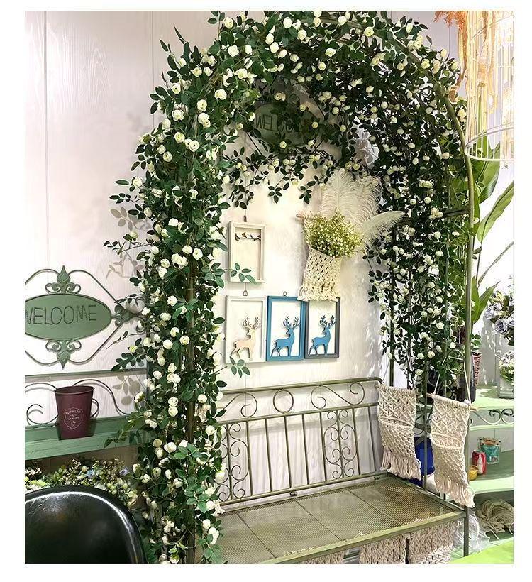 Artificial Rose Vine Wall Hanging for Indoor Decoration