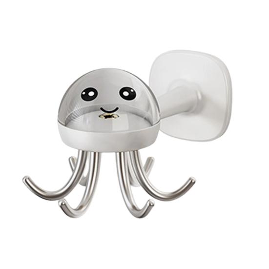 Kunststoff Wandhänge-Aufbewahrungsregal mit starkem Klebe-Tragfähigkeit Cartoon-Oktopus-Form Sechsarm-Design Badezimmer-Aufbewahrungsregal