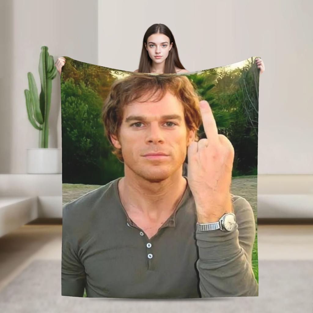 Dexter TV Show Movie Poster Blanket Flannel Spring Autumn Morgan Lightweight Thin Throw Blankets for Sofa Car Bedding Throws