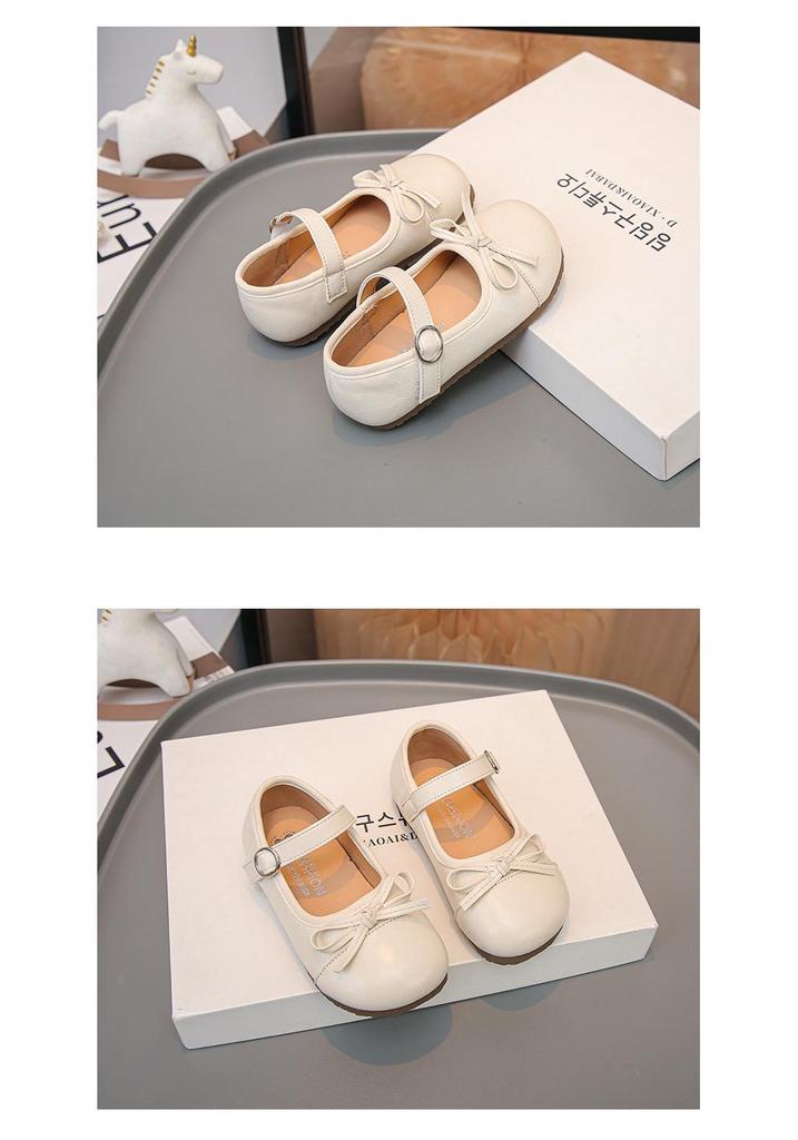 Girls' Black Leather Princess Shoes - Versatile Spring/Autumn Performance Shoes In Medium/Large Sizes
