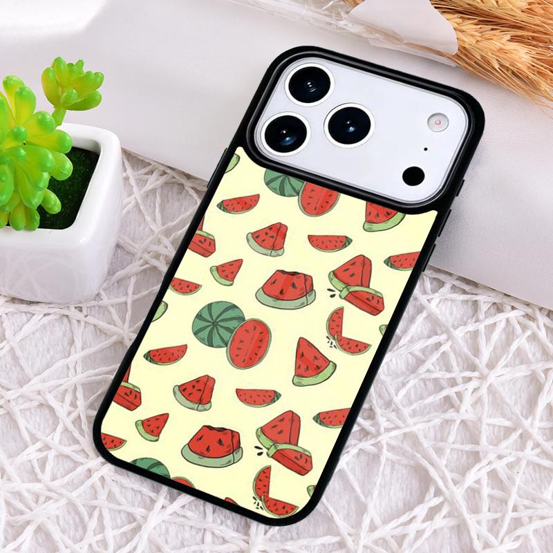Cute Watermelon Pattern Phone Case for iPhone 17 Air 16 15 11 12 14 13 Pro Max Shockproof Cover