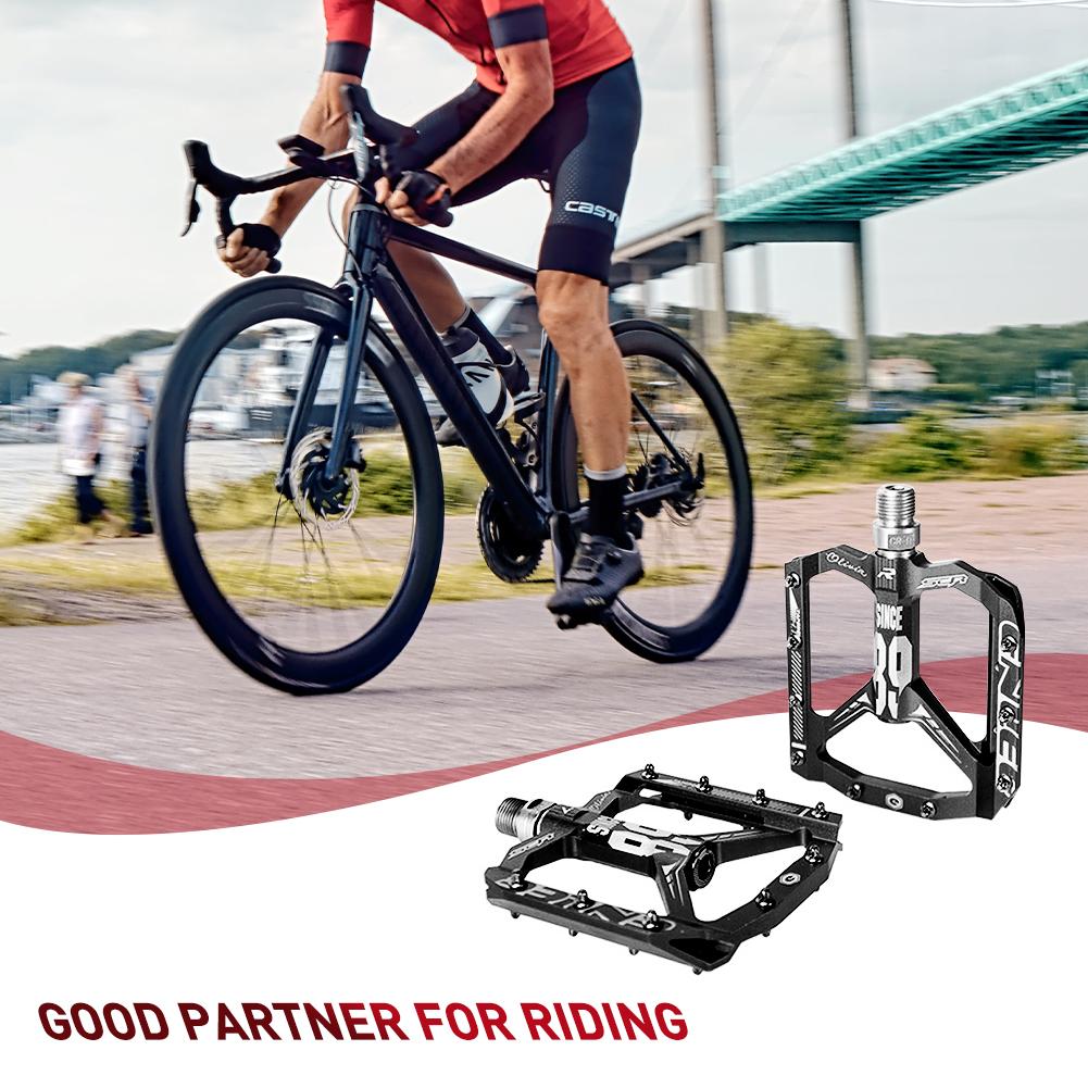 ENLEE MTB Road Bike Ultralight Sealed Pedals CNC Cycling Part Alloy DH XC Hollow Anti-slip Bearings Du System Mountain 12mm Axle