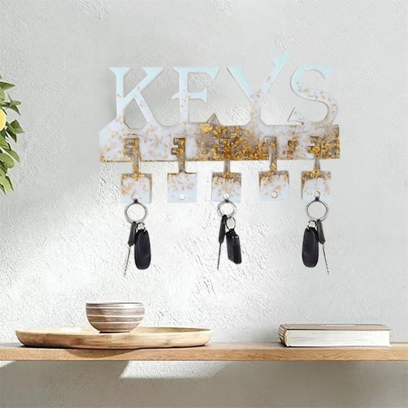 Portable Key Storage Shelf Form Wall Hangings Shelf Hook Storage Rack Mold Compact Silicone Rack Mold for Easy Projects
