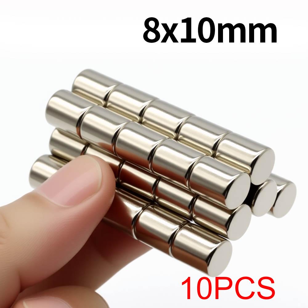 8x10mm Super Strong Neodymium Magnet N35 NdfeB Permanent Magnetic imanes Round Powerful Magnets Refrigerator Magnet