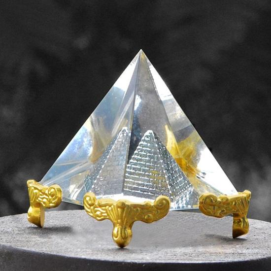 Vastu Feng Shui Crystal Glass Pyramid for Positive Energy, Vastu Correction, Spirits, Success Good Luck and Prosperity