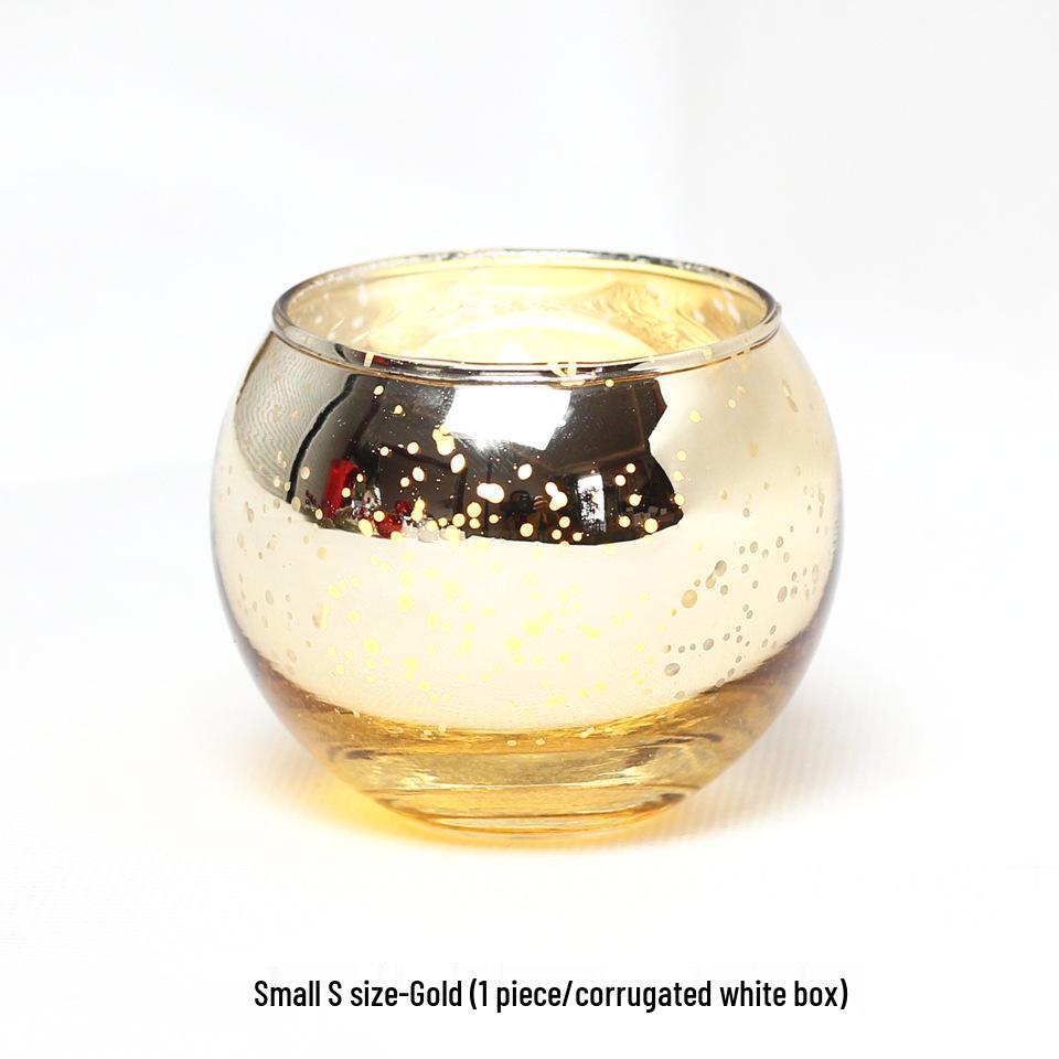 Electroplated Glass Scented Candle Holder - European & American Holiday Design
