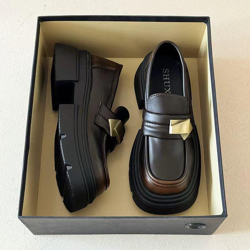 Popular Loafers Women's 2025 New Spring and Autumn British Style Small Leather Shoes Versatile Women's Mary Jane Women's Shoes